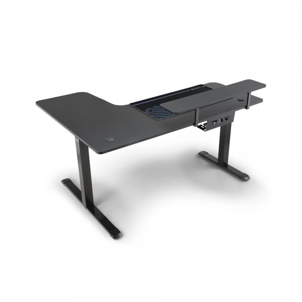 Eureka Ergonomic L60 PRO L Shaped Standing Desk with Accessories Set Black, Right  